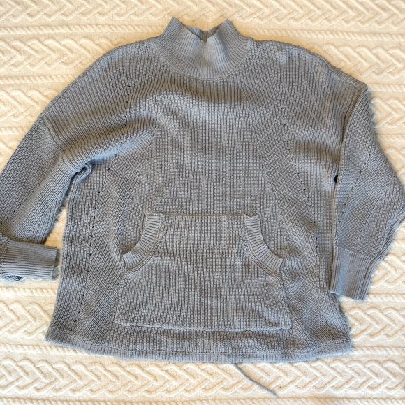 RDI Womens Mock Neck Kangaroo Pocket Tunic Sweater Size XL Pointelle Nordstrom - Picture 8 of 8